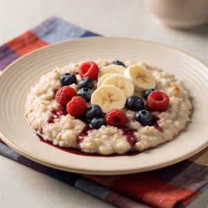 TM6-Porridge mit Banane & Beeren