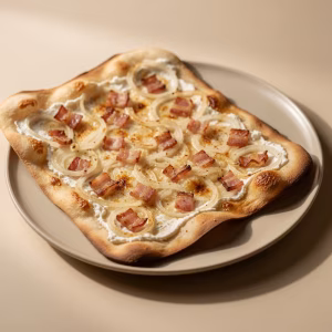 Selbstbelegter Flammkuchen